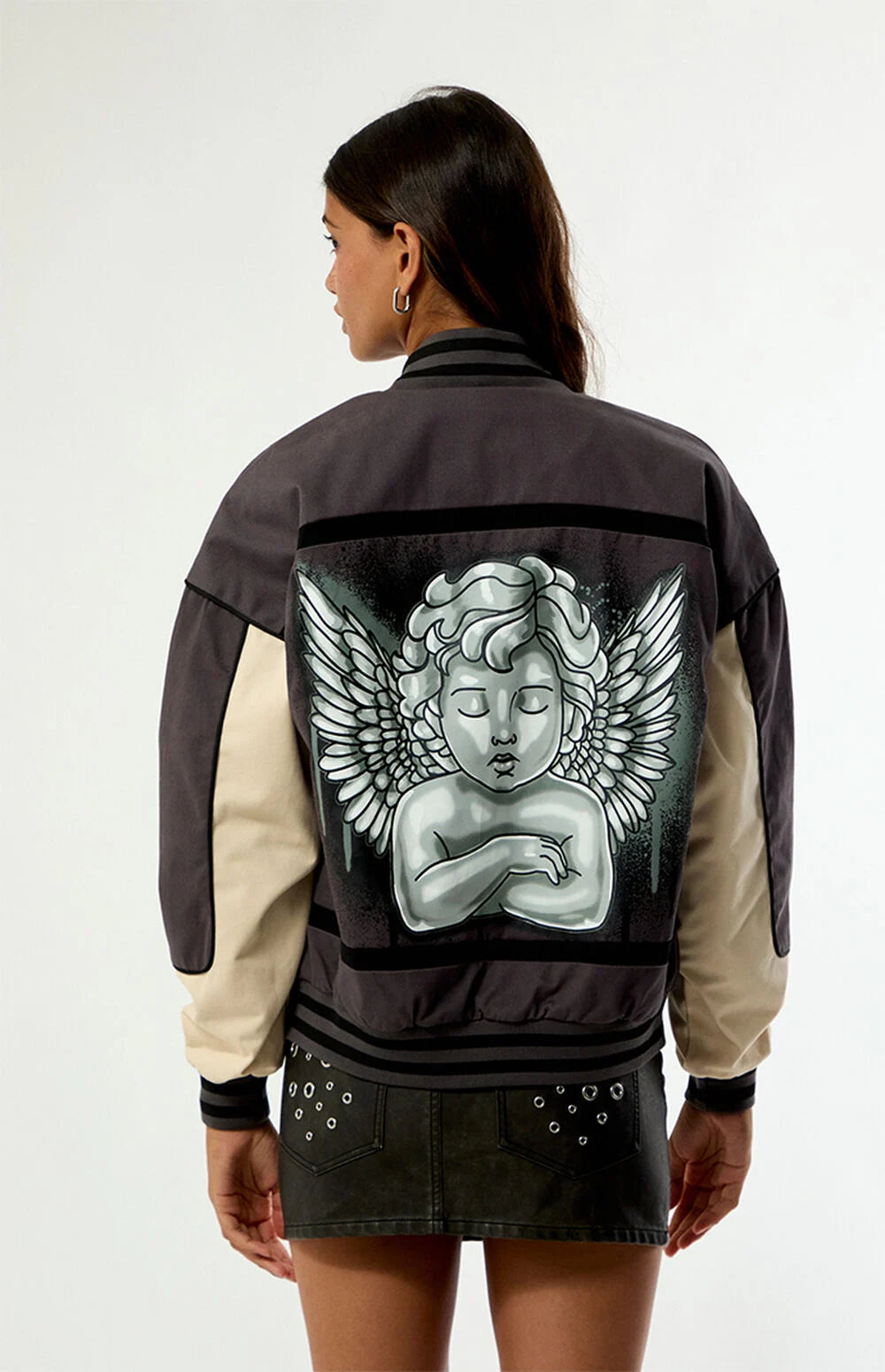 Women’s Varsity Jacket – Casual Streetwear Bomber Jacket – Cotton Blend