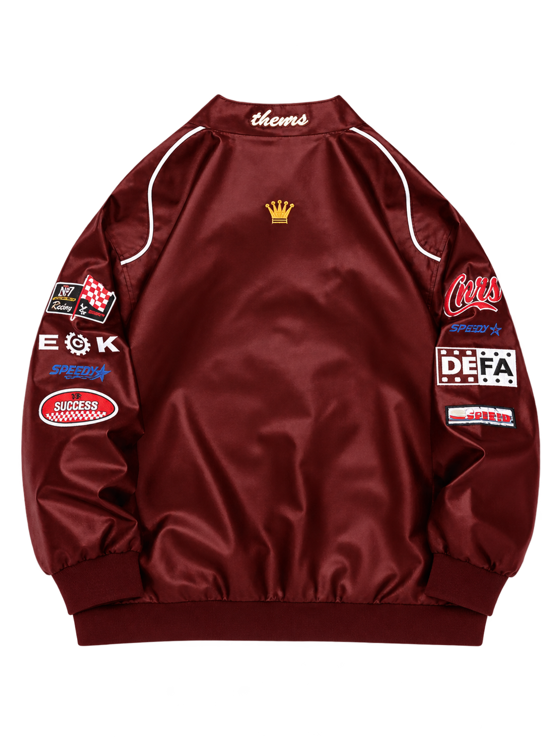 Racing Bomber Jacket – Motorsport Streetwear Varsity Jacket – Satin