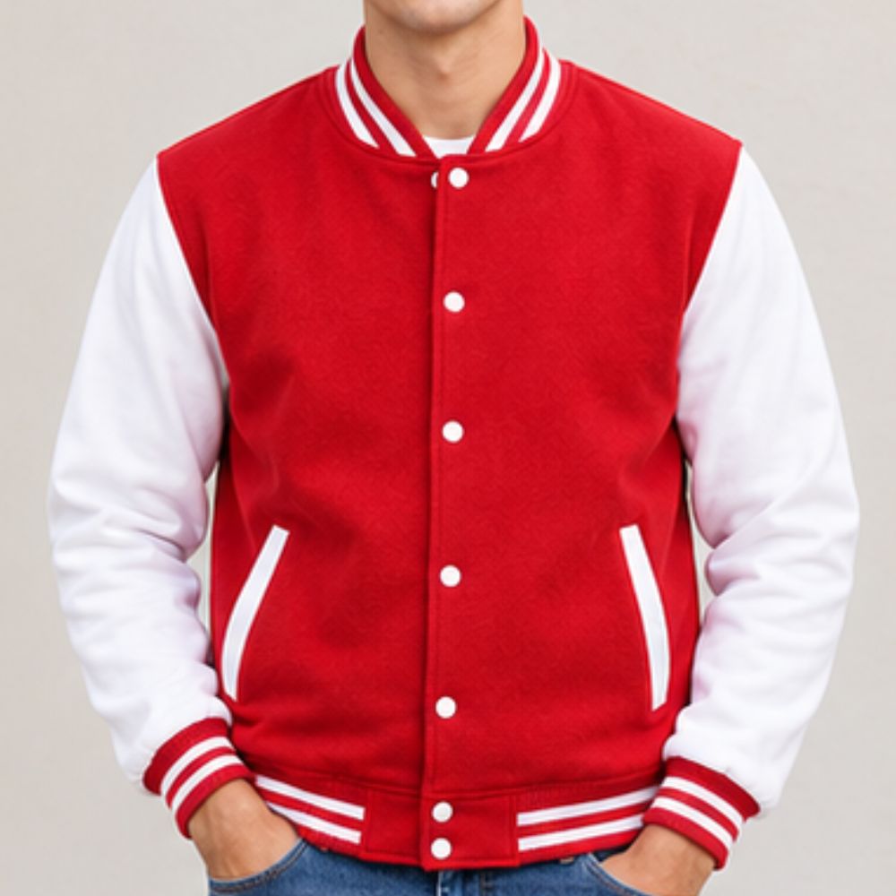 Men's Fashion Varsity Jacket Causal Slim Fit Cotton Letterman Baseball Bomber Jackets
