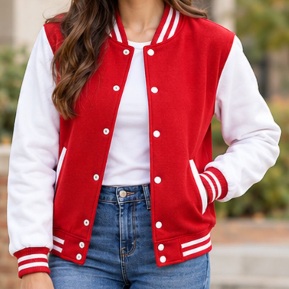 Men's Fashion Varsity Jacket Causal Slim Fit Cotton Letterman Baseball Bomber Jackets