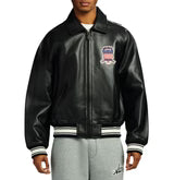 London Icon Leather Jacket – Black Aviator Style