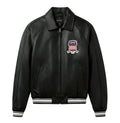 London Icon Leather Jacket – Black Aviator Style