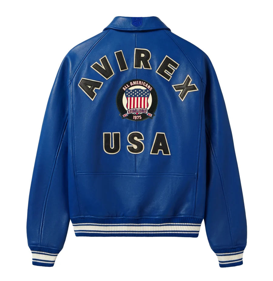 Icon Leather Jacket – Mazarine Blue