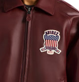 Avirex Oxblood Leather Jacket – Classic USA Heritage Bomber Jacket