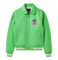 Men’s Lime Green Leather Bomber Jacket – Classic Aviator Style Jacket