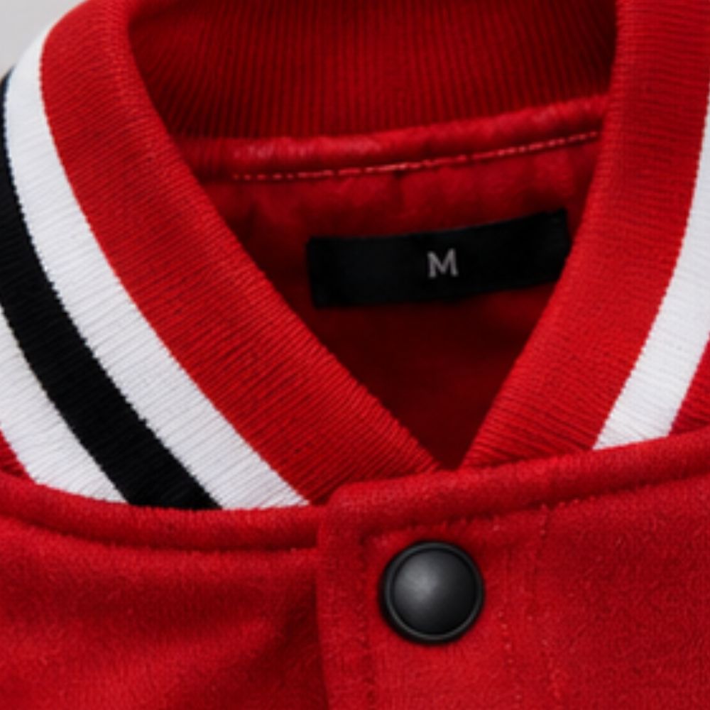 Womens Cropped Varsity Jacket Colorblock Baseball Streetwear