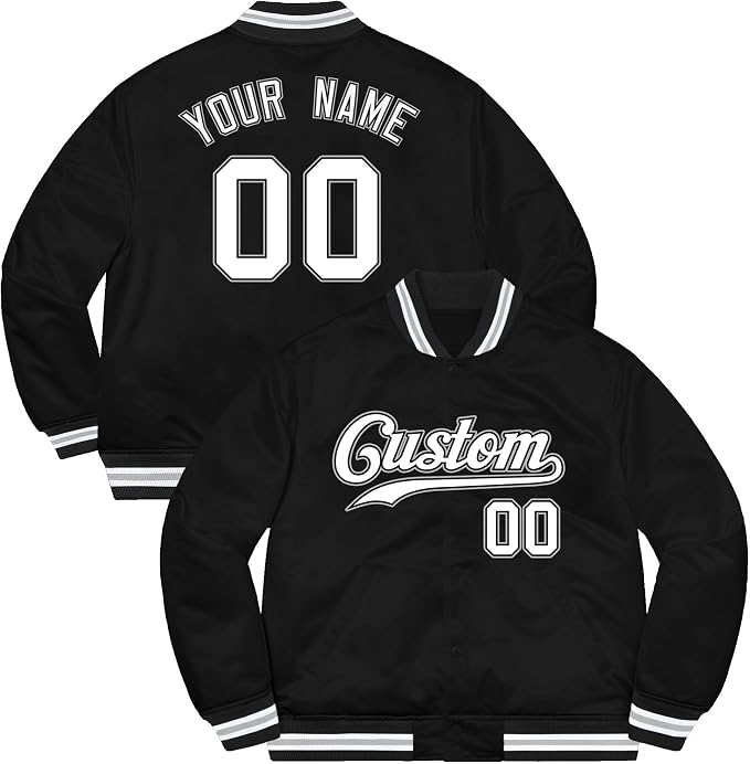 Custom Men Women Youth Varsity Baseball Jacket Casual Sweatshirt Letterman Bomber Coats Personalized Letter and Number