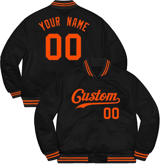 Custom Men Women Youth Varsity Baseball Jacket Casual Sweatshirt Letterman Bomber Coats Personalized Letter and Number