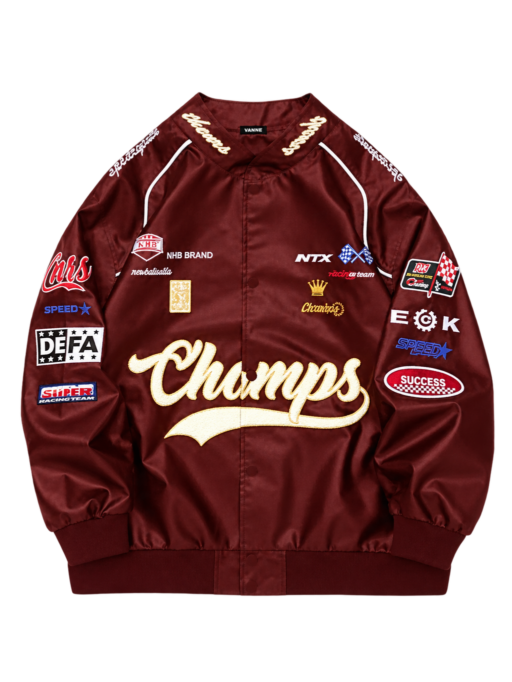 Racing Bomber Jacket – Motorsport Streetwear Varsity Jacket – Satin