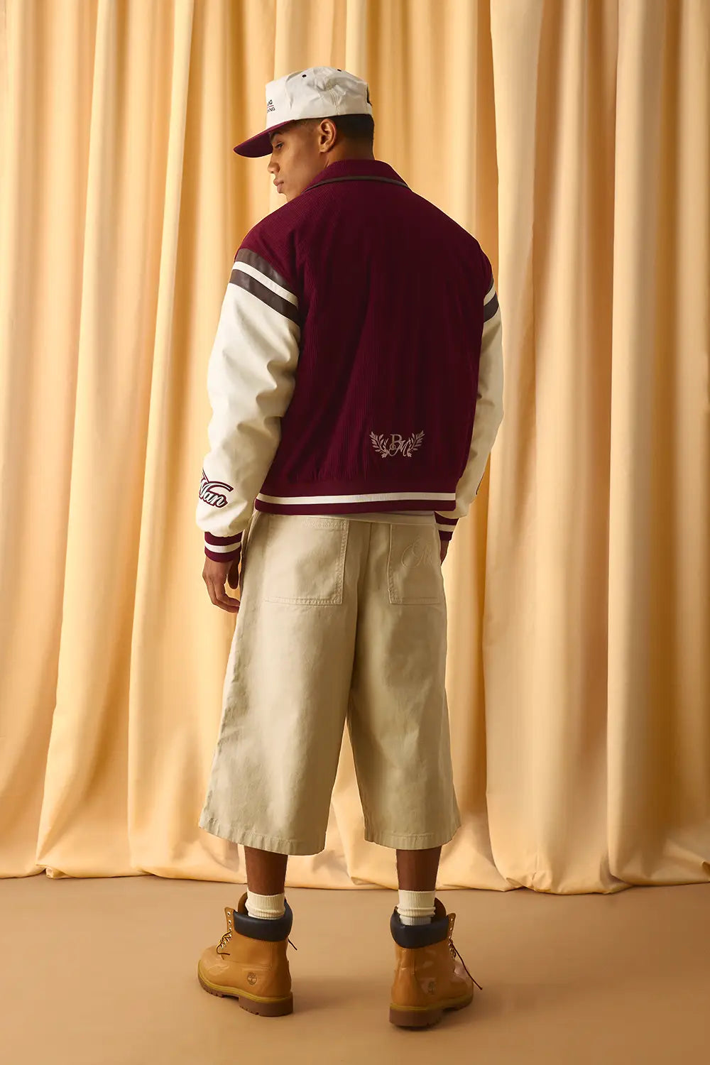 Men’s Varsity Jacket – Casual Streetwear Bomber Jacket – Genuine Leather Sleeves