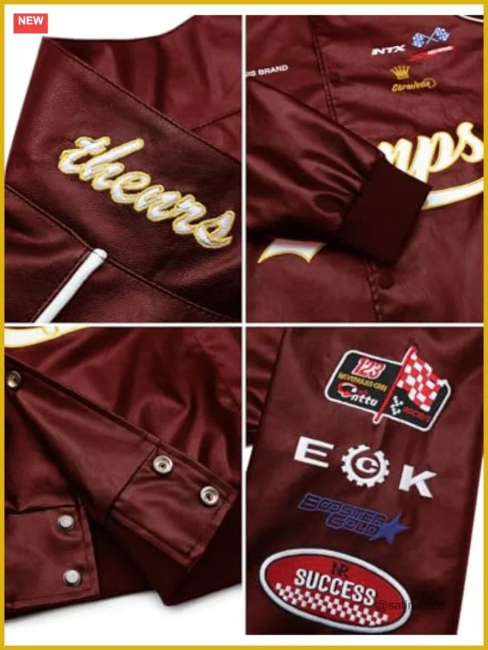 Racing Bomber Jacket – Motorsport Streetwear Varsity Jacket – Satin